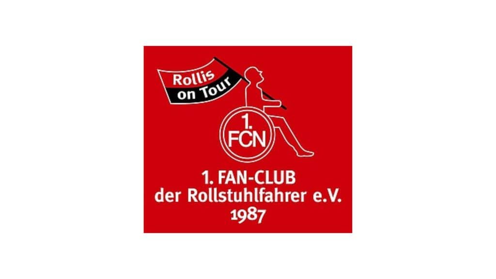 Logo Porträt 1. Fanclub 1. FCN der Rollstuhlfahrer e. V.